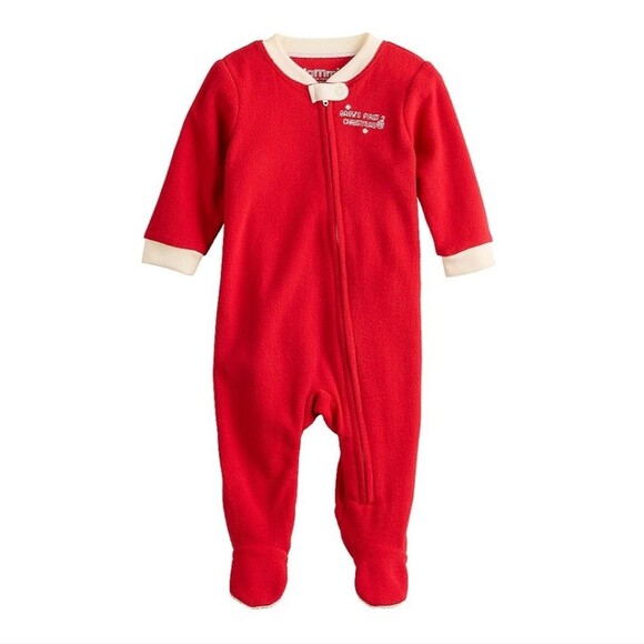 Baby Jammies For Your Families Joyful Celebration Red Sleep & Play size 3m - Picture 1 of 5